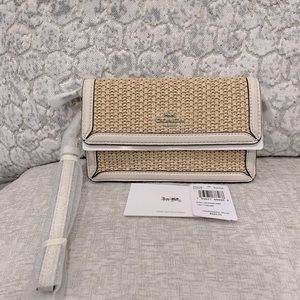 SOLD! Coach Straw Wristlet